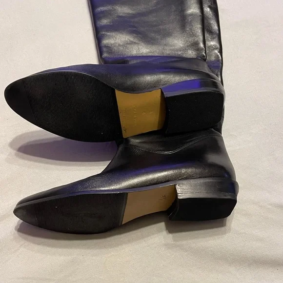 Made in Italy black leather riding boots. Size 9 - Picture 4 of 4